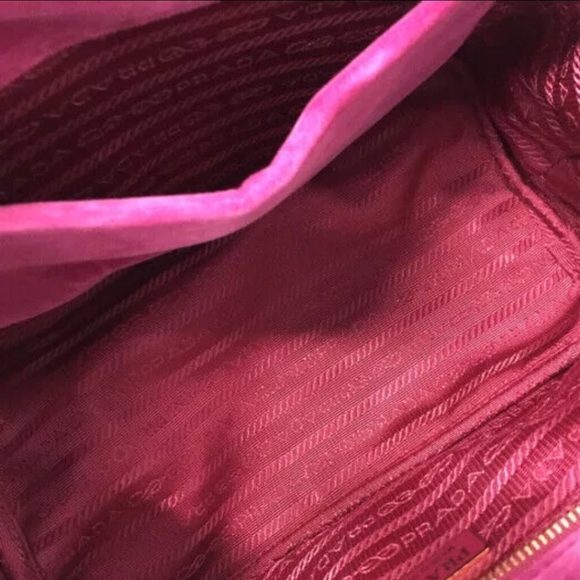 PRADA Mini Canapa Velvet Belt Motif Hand Bag - Picture 8 of 11